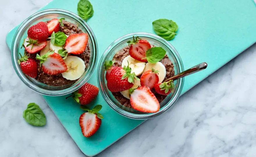 Overnight oats med kakao som blir krämiga varje gång