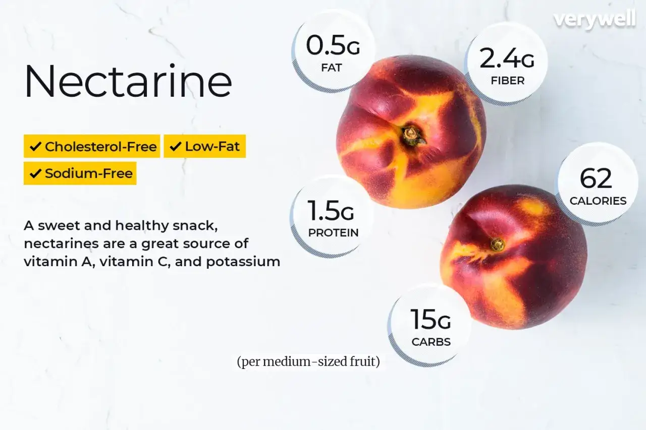Tv&aring; saftiga nektariner, en s&ouml;t och nyttig snack. De &auml;r kolesterol-, fett- och natriumfria, rika p&aring; fiber och vitaminer.